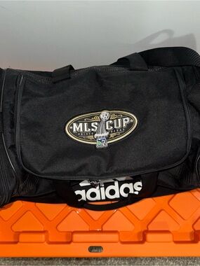 Y2K MLS Cup soccer Texas Adidas Black and White Men's Duffel Bag with Bold Logo